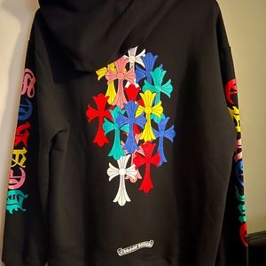 Chrome hearts multi color cross cemetery hoodie black